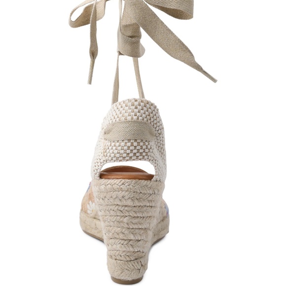 ANDRE ASSOUS Ensley Embroidered Espadrille Wedge Sandal - Picture 4 of 7